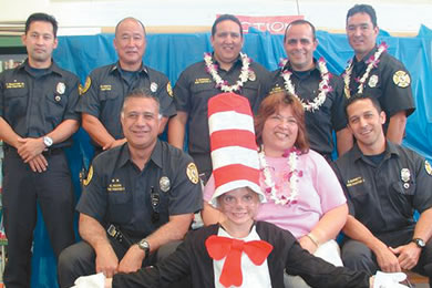 Kailua firefighters, Rosey Potts and Briana Grenert, The Cat in the Hat