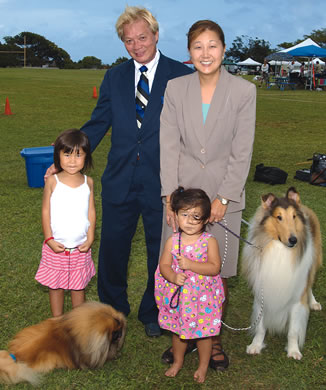 Kristin Chang, Harvey Yamashita, and Kelly and Allison Chang