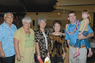 Glenn Ida, Andrea Jepson, Amy Monk, Mildred Ida, state Rep. Tommy and Emma Waters