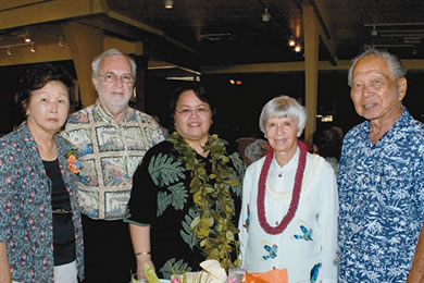 Frances Takemoto, Jim and Joan Manke, Marilyn Bornhorst and Eugene Takemoto