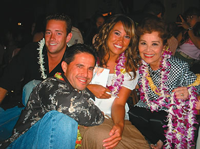Chris Spann, Kevin Kaneshiro, Miss Hawaii 2003 Kanoe Gibson and Leilani Keough