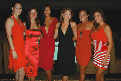 Miss North Shore Brandie Cazimero, Tracy Woita, Jene Komine, Miss Hawaii International Amber Stone