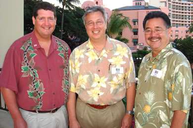Jim Donovan, Ernie Nishizaki and David Uchiyama