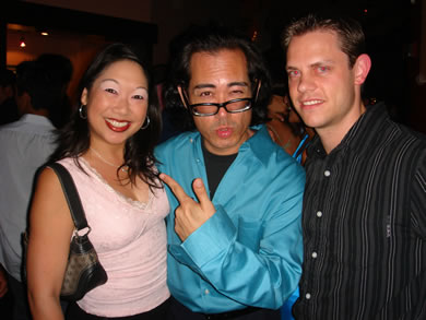 Donna Chun, partyboy/socialite Lance Rae and Tim Laczynski