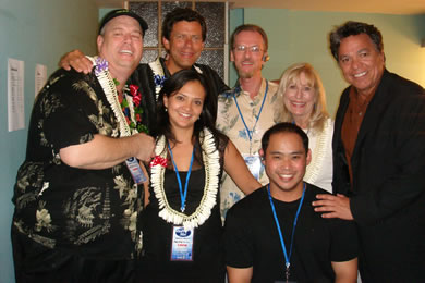 Brigitte Abbot and Dean Lucas, and (back row, from left) Greg Kahlstorl, Joe McNamara, Rick Davis