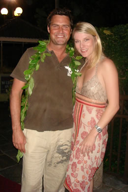 Actor Eric Scott Woods with wife Carla.
