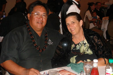 Coach Wesley Suan with wife Judy