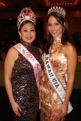 Miss Chinatown Sonja Tam and Miss Hawaii USA Chanel Wise