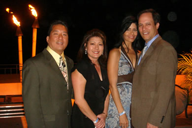 Daven and Barbie Hee, and Leslie and Mervyn Lam