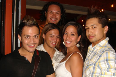 Wade Bahn, Kaleo Ulep, former Miss Hawaii Olena Rubin, James Blas and Mono Ahnee