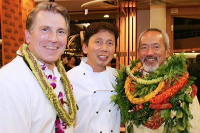 John Geppert, vice president of Tiffany & Co. Oahu, Chai Chaowasaree of Chai's Island Bistro and Sig