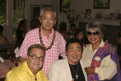 Fashion designers Eric Chandler and Takeo (third from left), Rod Muramatsu and Marsha Rose