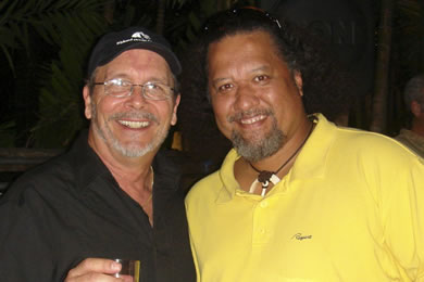 Kim Taylor Reece with Willie K. Willie says he plans to work on a new Hawaiian album this month