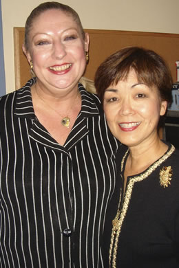 Nancy Bernal with former first lady of Hawaii Lynne Waihee. Waihee,