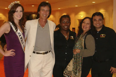 Miss Hawaii USA Jonelle Layfield, Allen Alexander, Umma Kayvalyam, Yvonne Elliman and Lincoln Jacobe