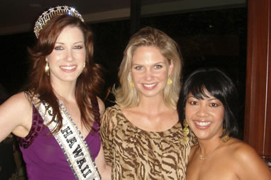Miss Hawaii USA Jonelle Layfield, former Miss Hawaii Erika Kauffman and Philana Bouvier