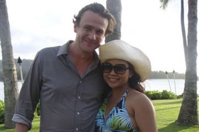 Makeup, hair and fashion stylist Crystal Pancipanci meets up with actor Jason Segel during a press