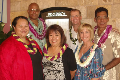 Waikiki Community Center director of development Denice Keliikoa, P.F. Chang's operating partner Ed