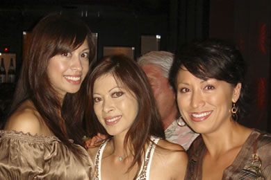 Kathy Muller Talent and Modeling Agency director Joy Kam with Kathy Carr and Pamela Maeda.