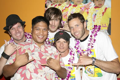 National Product, an alternative band originally from Kailua, stopped by L & L Hawaiian Barbecue