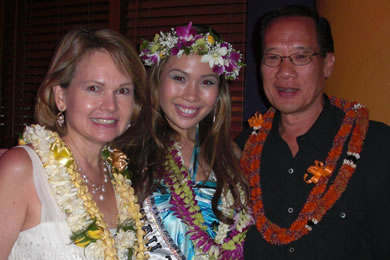 Friends and family of Miss Hawaii Teen USA Emma Wo gathered at Pearl Ultra Lounge