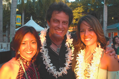 Geralyn Camarillo of Hokulii Images with entertainers Ben Vegas and Maila Gibson