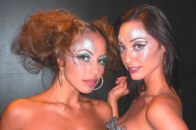 Models Liana Green Wright and Aureana Tseu show off their new hairdos.