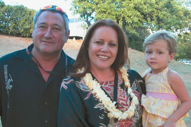  John Austin and Amy Hanaialii with their 2-and-a-half-year-old daughter Madeline.