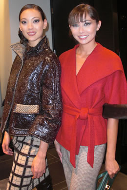 Karen Vance and Calli Wagner model some of the latest fashions from Escada.