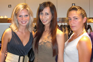 Former Miss Hawaii Erika Kauffman, Kathy Muller modeling agency director Joy Kam and Cyrina Hadad.