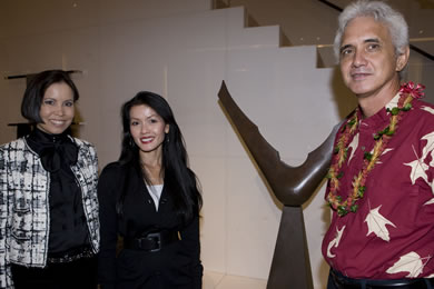 Tia Gaurani, executive director at Chanel Waikiki; Sally Tachibana, assistant manager