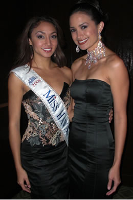 Miss Hawaii Nicole Fox with former Miss Hawaii USA Radasha Hoohuli. 