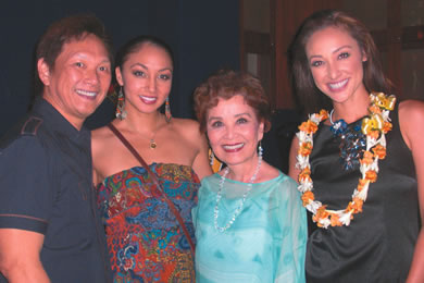 Dennis Guillermo, Miss Hawaii 2008 Nicole Fox, Leilani Keough and Miss Hawaii USA 2009 Aureana Tseu.