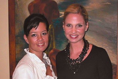 Spa director Lena Mossman with Erika Kauffman, director of public relations for the Hotels & Resorts