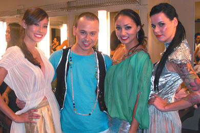 Celebrity fashion designer Indashio presented his new Spring 2010 collection, Jet Set, at Level4