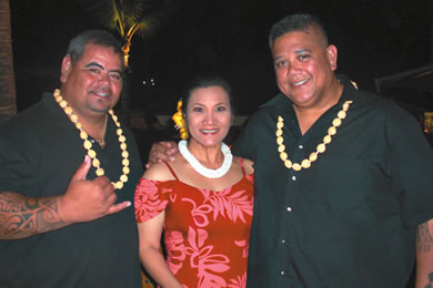 The Sean Na'auao Trio served as the main act for The Edge of Waikiki party. 
