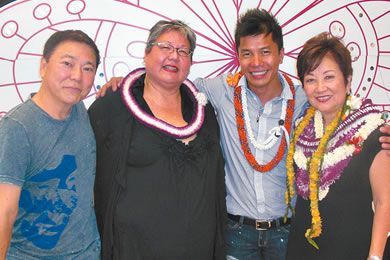 Jay Nicolas Sario (second to right), a former Honolulu Community College student