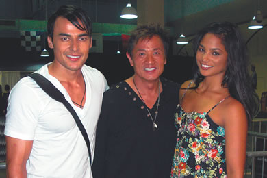Dr. Alvin Chung with models Roycen Dehmer and Mahina Garcia