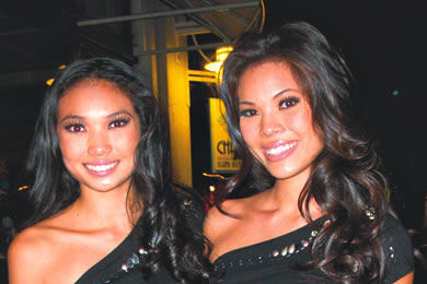 Miss Hawaii Teen USA Julianne Chu (right) and sister Allison both were models in the fashion show