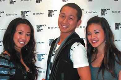 At Bebe, store manager Robynyl DeRego, Thomas Kitajima and Meghan Tomitaka invited customers to have