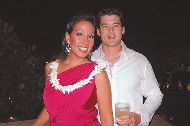 KHON2 reporter and former Miss Hawaii Olena Heu with husband Daniel Heu.