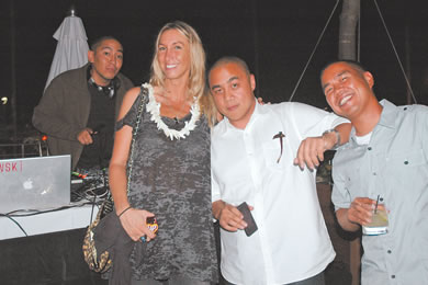 DJ Eskae with Christa Wittmier, DJ Compose and Laurence Viloria.