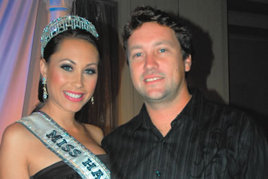 Miss Hawaii USA 2010 Renee Nobriga with boyfriend Matt Voorhies.