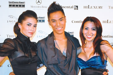 'Project Runway' finalist Andy South with Krista Alvarez and Monica Ivey.