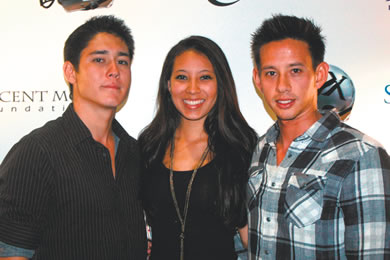 Tanden Hayes, Angelica Montania and Daniel Lau.