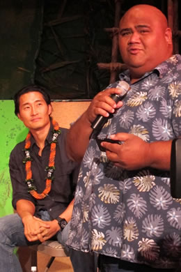 Actor Taylor Wiley and Daniel Dae Kim. 