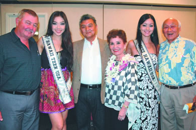 Former HPD chief Lee Donohue, Miss Hawaii Teen USA Courtney Coleman, Ron Nagasawa, Leilani Keough