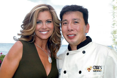 Ireland with chef Chai Chaowasaree of Chai's Island Bistro, who catered the event.