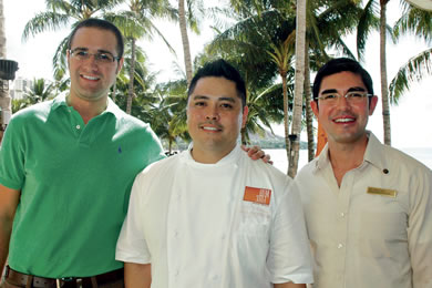 RumFire Waikiki supervisor Michael Piasecki, chef Brett Villarmia and general manager Jed Inductivo.