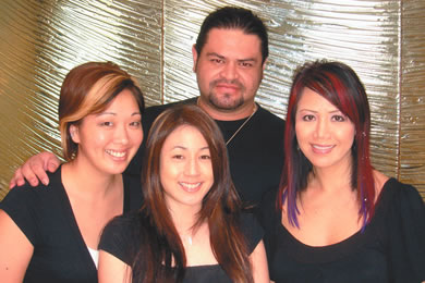 Aveda stylists (front, from left) Dayna Umemoto, Marissa Namihira, Taryn Lee and (back) Ralph Malani